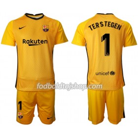 FC Barcelona Målmands Fodboldsæt TER Stegen 1 Børn 2020-21 M002 S/S (+ Korte bukser)